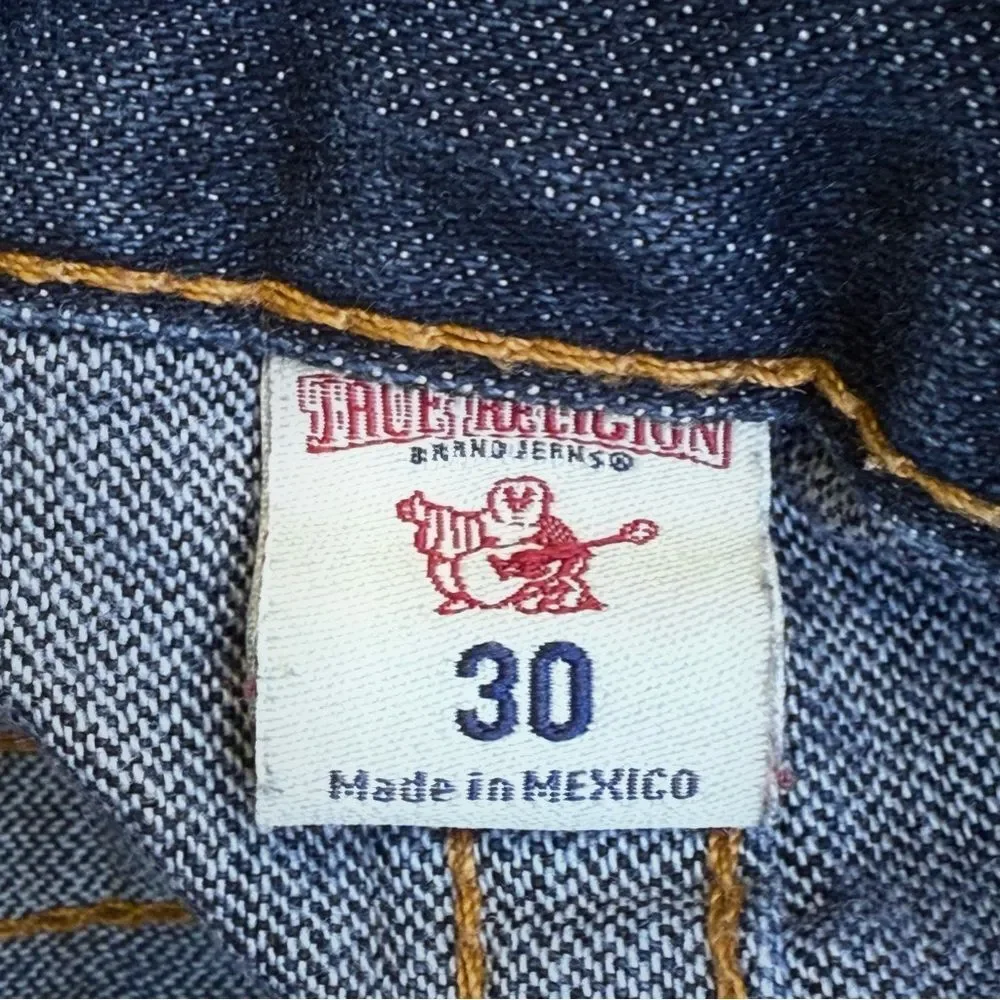True Religion Straight Flap Red Orange Men’s Jeans 30 x 33